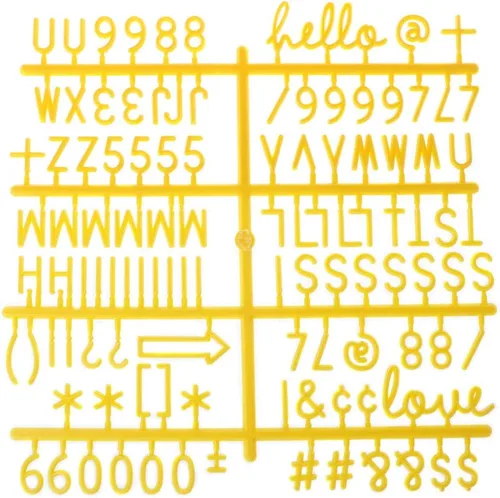 Vista 2 de 4 unidsset caracteres para números de tablero de letras de fieltro para tablero de letras cambiable negro