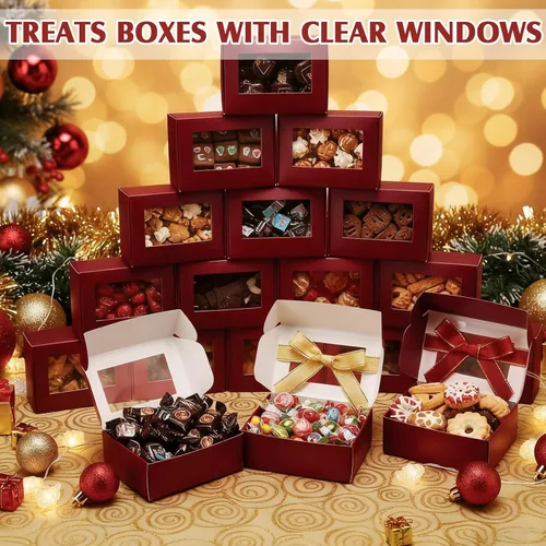 Vista 63 de Zonon 30 piezas de cajas de jabón para embalaje casero, mini cajas de regalo de papel kraft con ventana para panadería, caramelos, fabricación