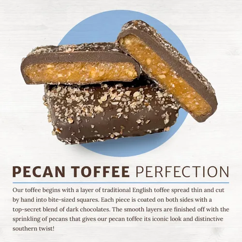 Vista 9 de Chapel Hill Toffee Caramelo de nueces y chocolate oscuro, 2 onzas