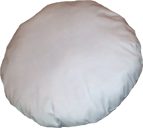 Vista 2 de ReynosoHomeDecor Forma redonda de mezcla de algodón blanco de 13 pulgadas de diámetro