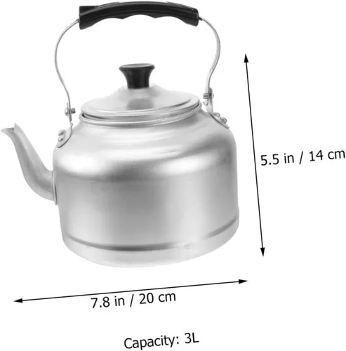Vista 9 de UPKOCH Caldera de aluminio China Juego de té Camping bebidas coreanas Metal Pot Esmalte Maker Tetera Calentador de agua Caldera Estufa Caldera