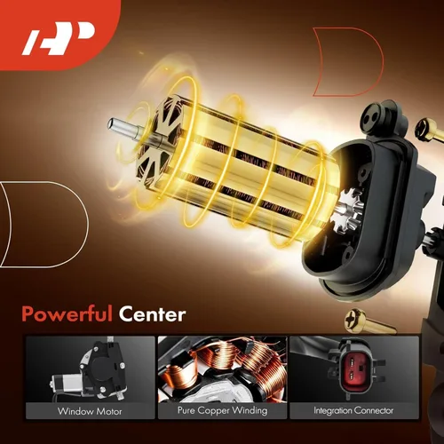 Vista 4 de A-Premium Regulador de ventanilla eléctrica con motor de repuesto para Jeep Grand Cherokee WJ 2000-2004 Delantero derecho lado del pasajero