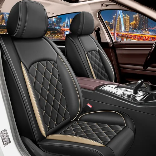 Vista 9 de Fundas de asiento de automóvil para GMC Acadia 2017-2023 2024, de cuero transpirable, juego de fundas de asiento delantero para Acadia