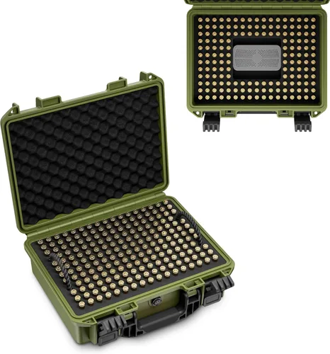 Vista 9 de Kinghardcase 350 Round Ammo Locking Storage Case - Travel Safe/Mil Spec/Waterproof Ammo Box - for 9x19mm Parabellum/9mm Luger, 380ACP, 38 S&W, 356