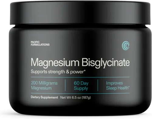 Bisglicinato de magnesio en polvo, apoyo para dormir y músculo, 60 porciones