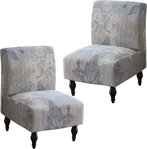 Vista 37 de Funda para Silla de Acento sin Brazos, Funda Elástica para Silla Súper Ajuste, Funda Protectora de Muebles para Silla sin Brazos para Sala de Estar