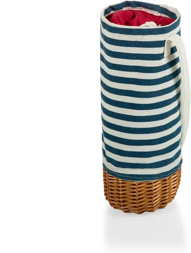 Vista 6 de PICNIC TIME Malbec - Cesta aislante para botellas de vino y sauce, bolsa de regalo para vino