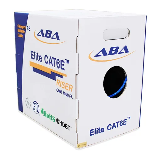 Vista 13 de Elite Cable Ethernet Cat6 CMR Riser (CAT6e) de 1000 pies, 24 AWG, cable de cobre desnudo sólido, 600 MHz, con spline