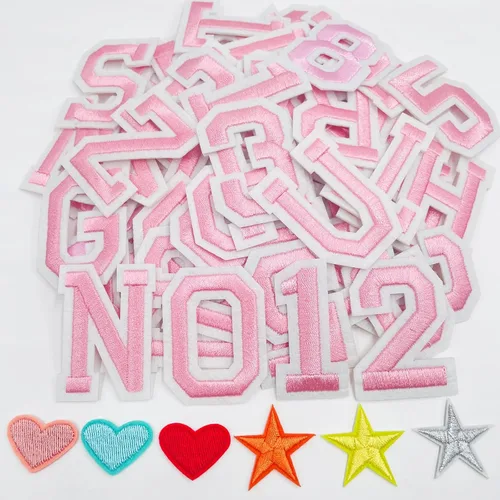 Vista 24 de Jongdari 30 piezas de números para planchar para ropa, pequeños parches de números bordados con adhesivo planchado, 3 juegos de 0-9 apliques