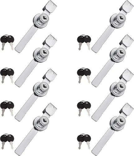 Paquete de 8 candados para puerta corrediza de cristal con 16 llaves (con llave similar)