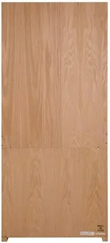 Vista 5 de BOWERY HILL Estantería de madera Oxford marrón de transición con puertas inferiores Natural
