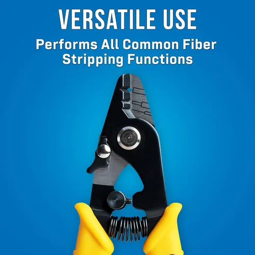 Vista 2 de Jonard pelacables de fibra óptica de tres agujeros con mango de TPR, 6 pulgadas de longitud, 1