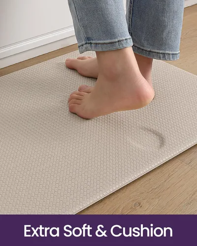 Vista 5 de DEXI Alfombrillas de Cocina Acolchadas Anti Fatiga, 17x59, Alfombra de Pasillo para Estar de Pie Impermeable, Espuma Viscoelástica Cómoda Acolchada