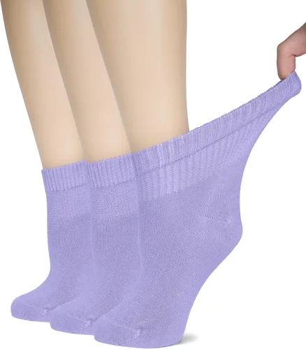 Vista 29 de Hugh Ugoli - Calcetines de tobillo para mujer con bambú diabético, punta sin costuras súper suave y sin ataduras, anchos, ajuste holgado y elástico