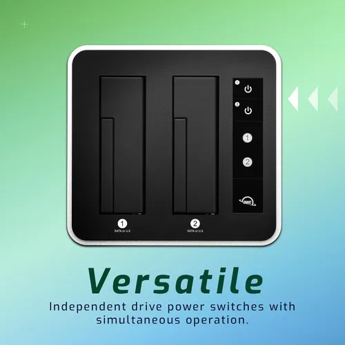 Vista 4 de OWC Drive Dock USB 10Gb/s Dual Bay SATA/U.2 NVMe Solución