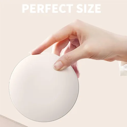 Vista 6 de Diyeeni Espejo compacto con cámara para prueba de protector solar, espejo de maquillaje iluminado de viaje, aumento 2X, espejo de bolsillo portátil