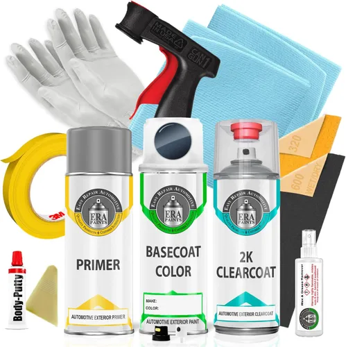Vista 12 de ERA Paints PBL/EBL - Pintura en aerosol de retoque automotriz moderno para CHRYSLER Exact Match - Kit esencial de 2 K