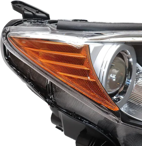 Vista 6 de PIAOYUE - Para 2013 2014 2015 Toyota RAV4 RAV-4 Faro delantero reemplazo derecho lado pasajero carcasa cromada lente transparente (USA Stock)