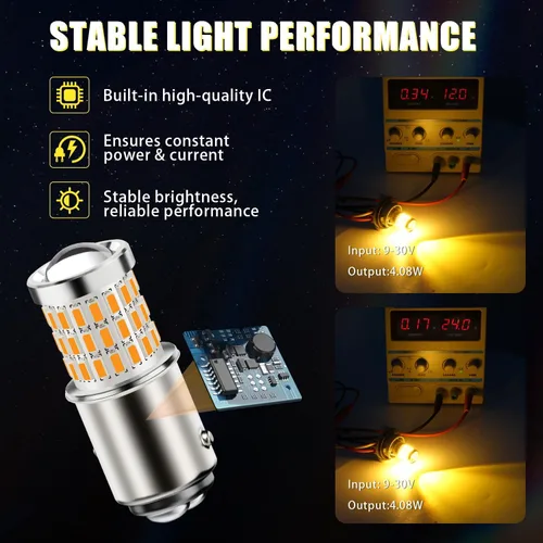 Vista 4 de Bombillas LED iBrightstar super brillantes de 9-30 V, de baja potencia 3156 3157 3057 4157 con reemplazo de proyectos para encender luces de señal
