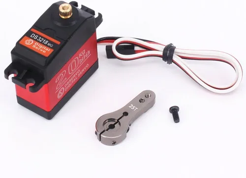Vista 11 de Servo de 44 lbs 1 x DS3218 Actualizado equipo completo de metal digital, Servo Baja, Servo impermeable, servo para autos (ángulo de control 180)