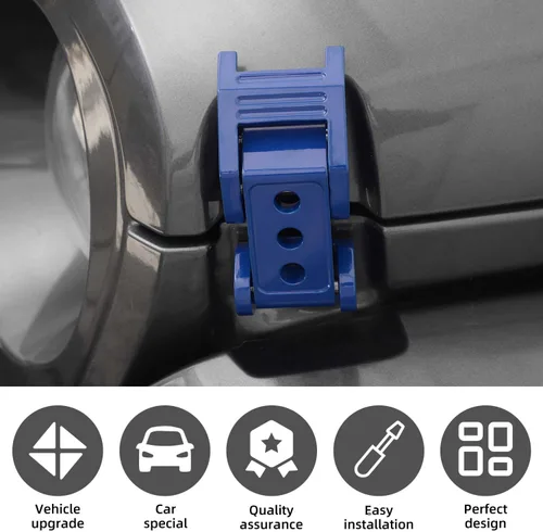 Vista 3 de Juego de pestillo de capó de acero inoxidable Compatible con Jeep Wrangler JK JKU 2007-2018/para Jeep Wrangler JL JLU 2018-2025 y Jeep Gladiator JT