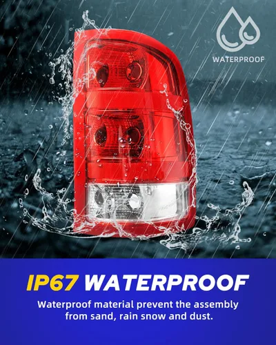 Vista 7 de AUTOONE - Para luces traseras GMC Sierra 2007-2013, compatible con GMC Sierra 1500 2500HD 3500HD, lado del conductor y del pasajero