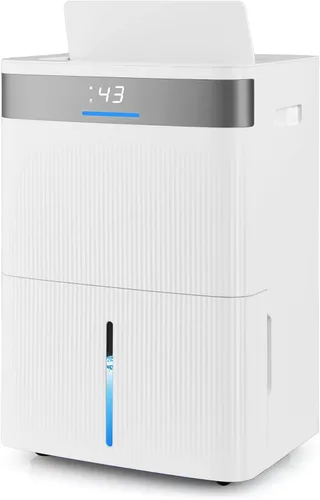 Vista 10 de COSTWAY Energy Star Dehumidifier for Basement, Home Dehumidifier with Convenient Handle, 1.4 Gallon Tank, Auto Defrost, 24H Timer, 3