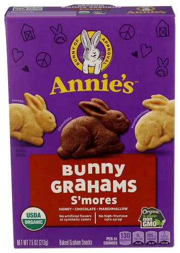 Vista 26 de Annie's Organic Cheddar Bunnies - Conejitos horneados de queso cheddar, Graham Snacks Fabricado con queso real, USDA orgánico y sin OMG, sin