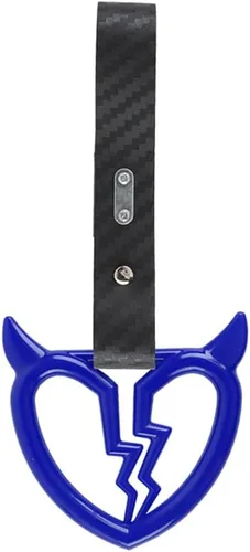 Vista 8 de Q1-TECH, JDM Tsurikawa Anillo japonés de metro, tren, autobús, mango de coche, cuerno de diablo, mango de corazón roto, correa de mano, anillo