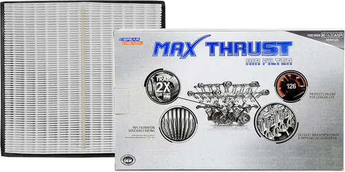 Vista 51 de Filtro de aire de motor Spearhead MPG Defense Max Thrust para vehículos de todo kilometraje, se adapta como el OEM, restaura MPG y aceleración