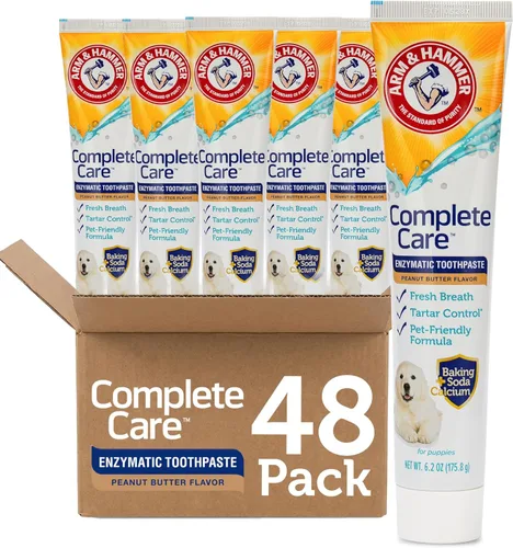 Vista 11 de Arm & Hammer Complete Care - Pasta de dientes enzimática para cachorros, sabor a mantequilla de maní, pasta de dientes enzimática para perros