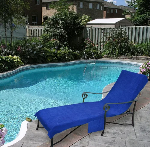 Vista 7 de Funda para tumbona lateral de piscina de 35.27 oz, funda para silla de piscina, funda para silla de patio, con respaldo sin cordones de 10 pulgadas