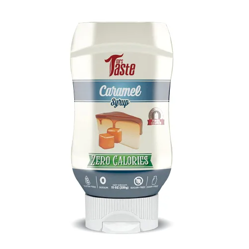 Mrs Taste Jarabe de caramelo sin azúcar, cero calorías, cero sodio, cero azúcar, alto en fibra, apto para dieta cetogénica, apto para dieta paleo,