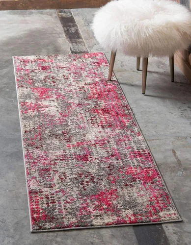 Vista 9 de Tapete Unique Loom colección Jardin para múltiples áreas, abstracta, vibrante, Polipropileno, Gris/Marrón