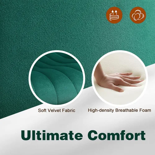 Vista 56 de Juego de 2 taburetes de bar modernos, taburetes de bar giratorios de altura ajustable de terciopelo, sillas de encimera de isla de cocina sin brazos