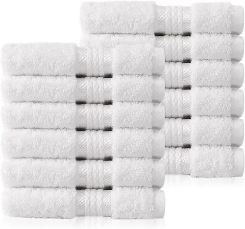 Vista 16 de Juego de de toallas supersuaves de algodón de 21 oz, con banda de rayón, cuidado fácil con lavado a máquina, ideal para uso diario