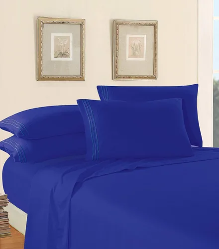 Vista 153 de Elegant Comfort - Juego de sábanas de microfibra de 1500 hilos de calidad hotelera prémium de 4 piezas - Resistente a arrugas, sábana bajera