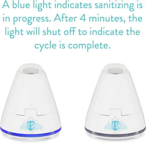 Vista 5 de TAO Clean Germ Shield - Desinfectante para cepillos de dientes UV, estación de limpieza universal que se adapta a todos los cepillos de dientes