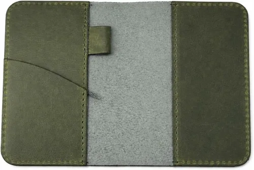 Vista 10 de Leather Journal Cover for Field Notes, Notebook Cover for Cahier, Wallet Case, (3.5 x 5.5 in.) Cards Slot/Refillable Travelers Pocket Notebook