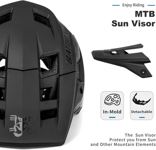Vista 4 de Casco de Bicicleta BATFOX, Casco de Bicicleta de Montaña para Hombres, Mujeres, Adultos y Jóvenes
