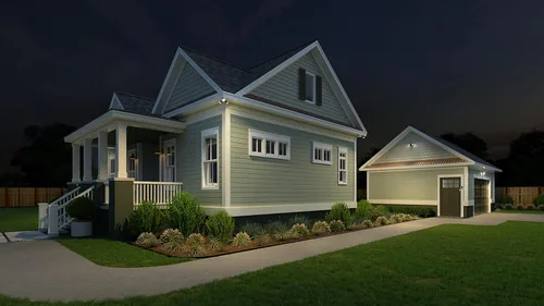 Vista 8 de Lithonia Lighting HomeGuard - Luces LED de 2 luces LED para exteriores, sensor de anochecer a amanecer, lúmenes ajustables, color seleccionable