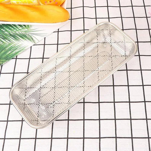 Vista 8 de Stainless Steel Kitchen Drain Basket Silver S Multi-purpose Fruit Vegetable Holder and Rice Sieve Over-sink Storage and Draining Basket for Home