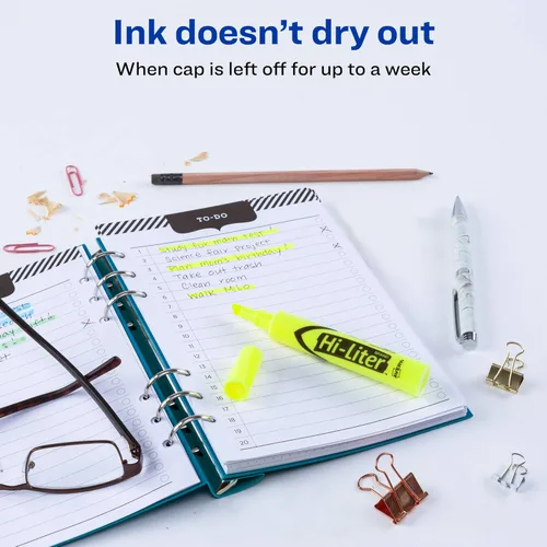 Vista 5 de Marcadores fluorescentes para escritorio HI-LITER, Amarillo fluorescente