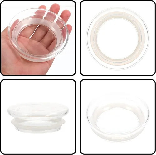 Vista 8 de UPKOCH 2 tapas de vidrio para tetera, repuesto prémium para hervidor de té, bordes redondeados lisos, fáciles de limpiar para mantener teteras