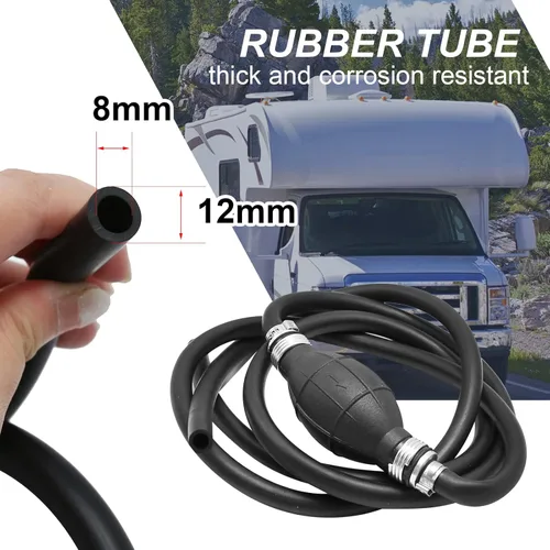 Vista 2 de Conjunto de línea de combustible 5/16, línea de manguera, motor de barco fuera de borda marino, conjunto de combustible con bombilla de imprimación