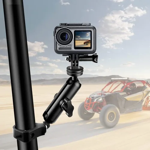 Vista 2 de Soporte para cámara de acción UTVATV RZR 360 Rotaion montaje para cámara gopro accesorios compatibles con barras y barras de 175 a 2 pulgadas