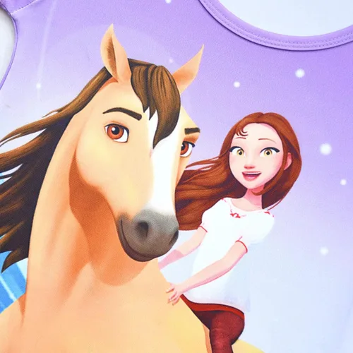 Vista 3 de AOVCLKID Pijama de princesa para niñas pequeñas, camisón estampado para dormir