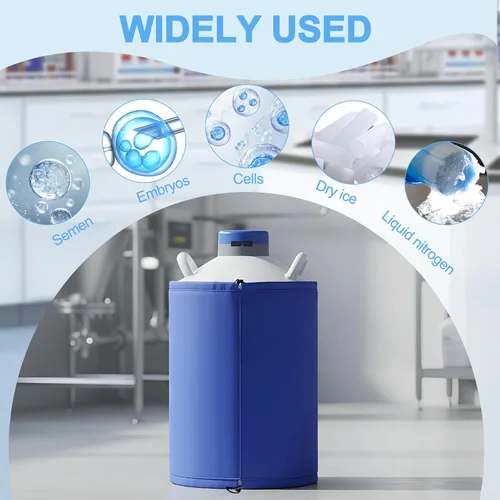 Vista 4 de Generic 20L LN2 Tank Aluminum Alloy Dewar with 3 Canisters & Carry Bag Liquid Storage Dewar Vessel for Beauty Industry Semen Preservation