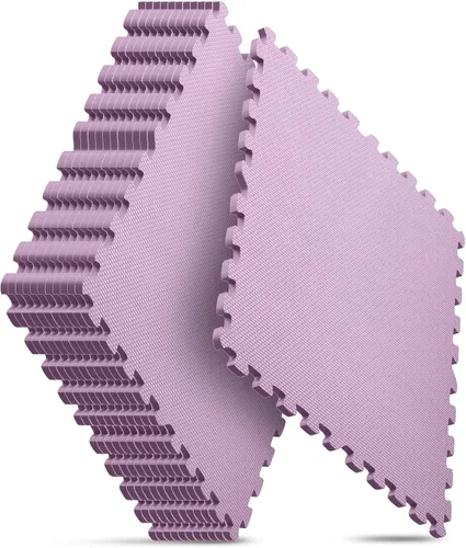 Vista 16 de Tapete de espuma EVA, estilo rompecabezas, baldosas conectables, para equipo de entrenamiento en casa y áreas de juego infantil, 24 x 24 x ½ Marrón