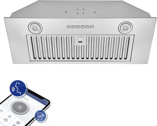 Vista 16 de Hauslane Campana extractora Serie Chef R100 Campana extractora empotrada/empotrada de 30 pulgadas Acero inoxidable compacto Extractor de cocina